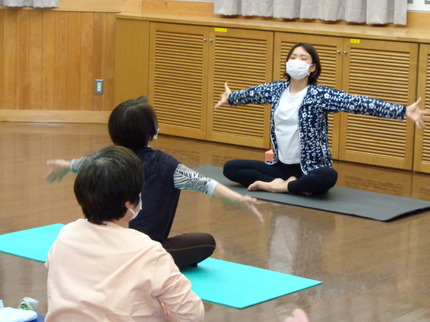 令和3年4月に実施した平城公民館ヨガ教室の画像