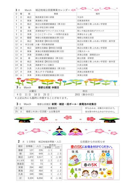 僧都公民館だより令和7年3月号ウラの画像